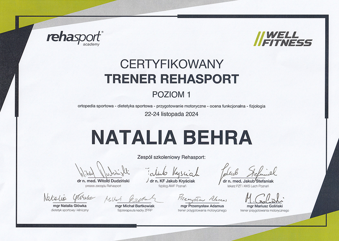 Trener personalny Świdnica Natalia Behra