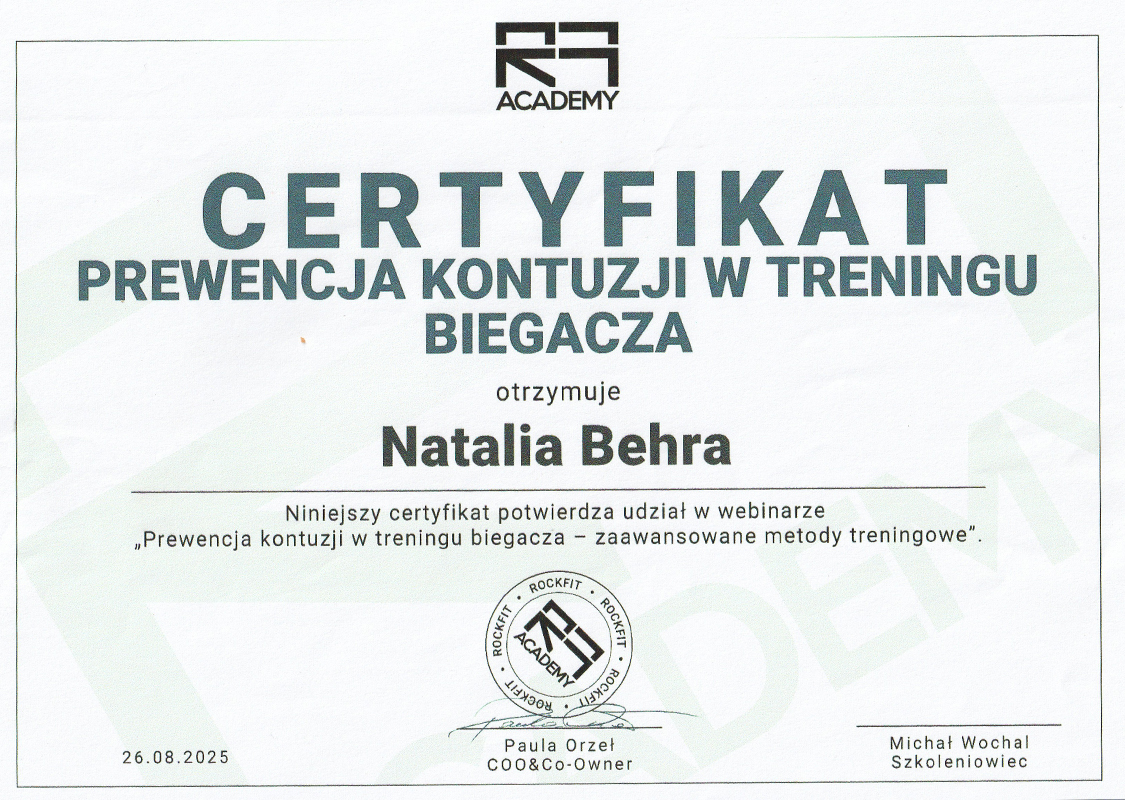 Trener personalny Świdnica Natalia Behra