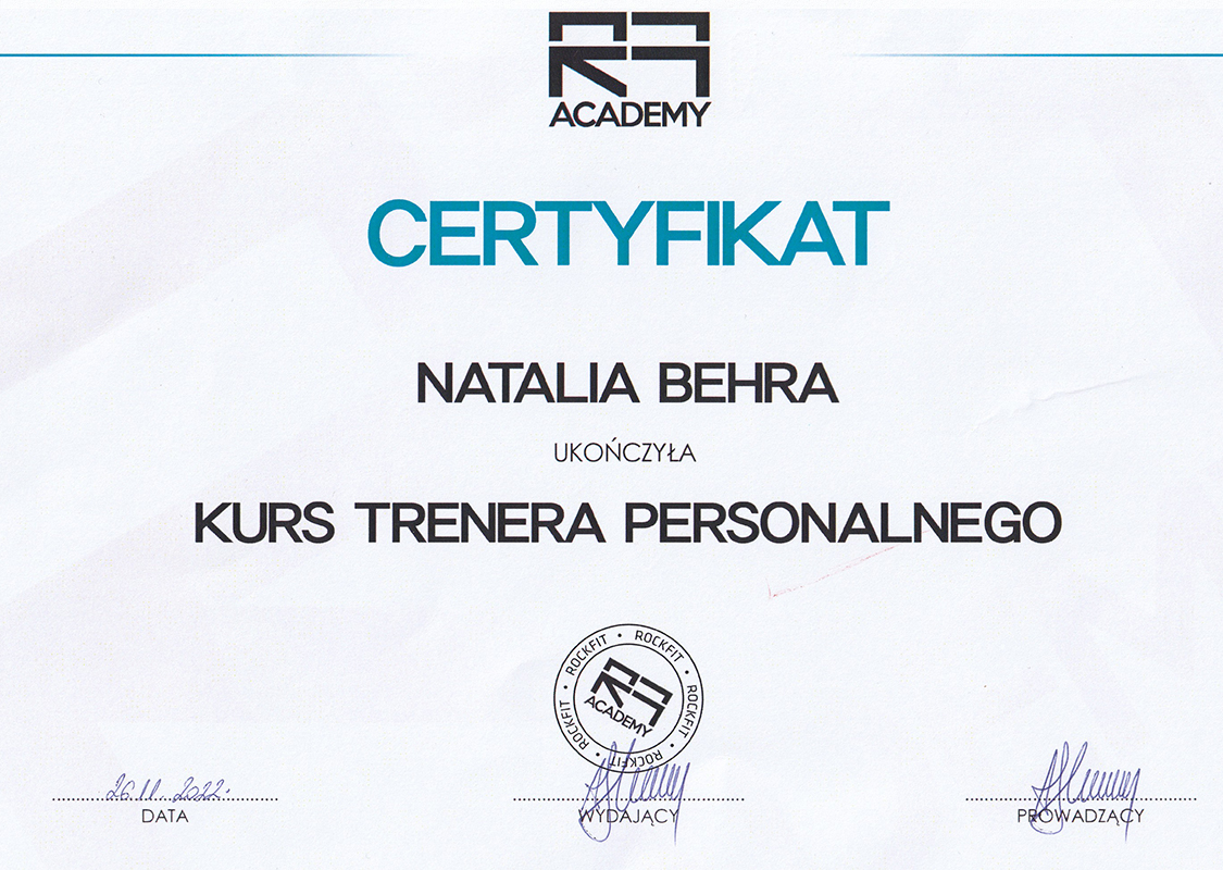 Trener personalny Świdnica Natalia Behra