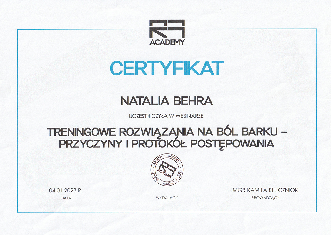 Trener personalny Świdnica Natalia Behra